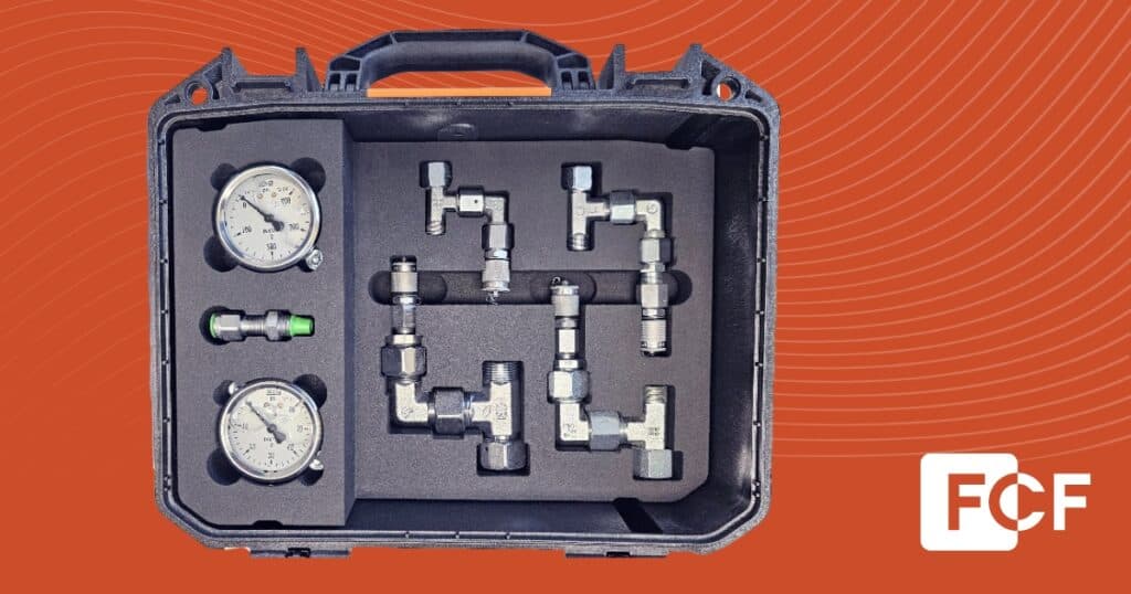 Aviation parts in custom foam kit